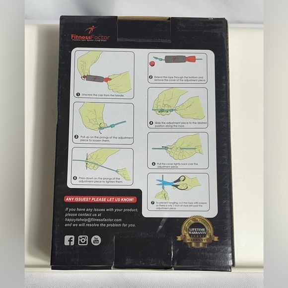 Fitness Factor Featherlight Speed Jump Rope - Black and Orange NIB - Picture 2 of 5